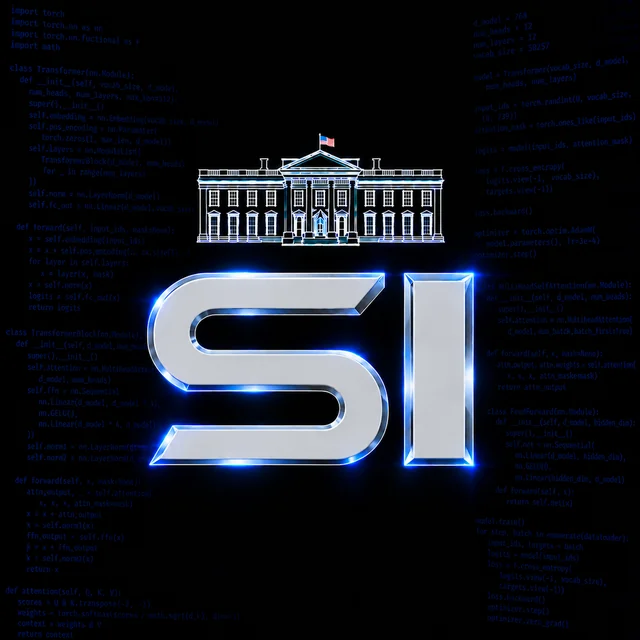 SI code avatar: official Super Intelligence $SI graphic for profile picture